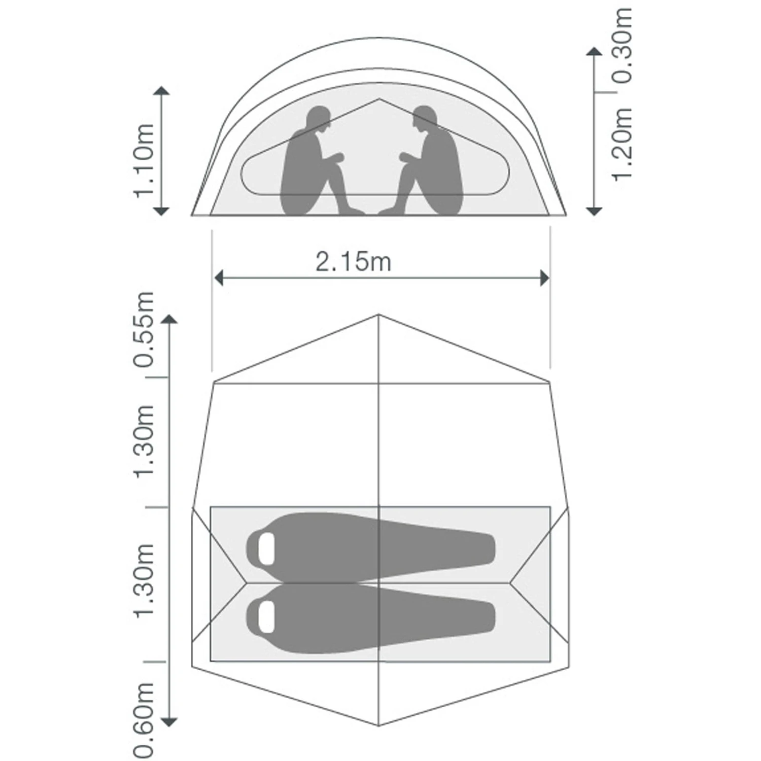 EXPED Outer Space II - 2-Personen-Zelt â Bild 4