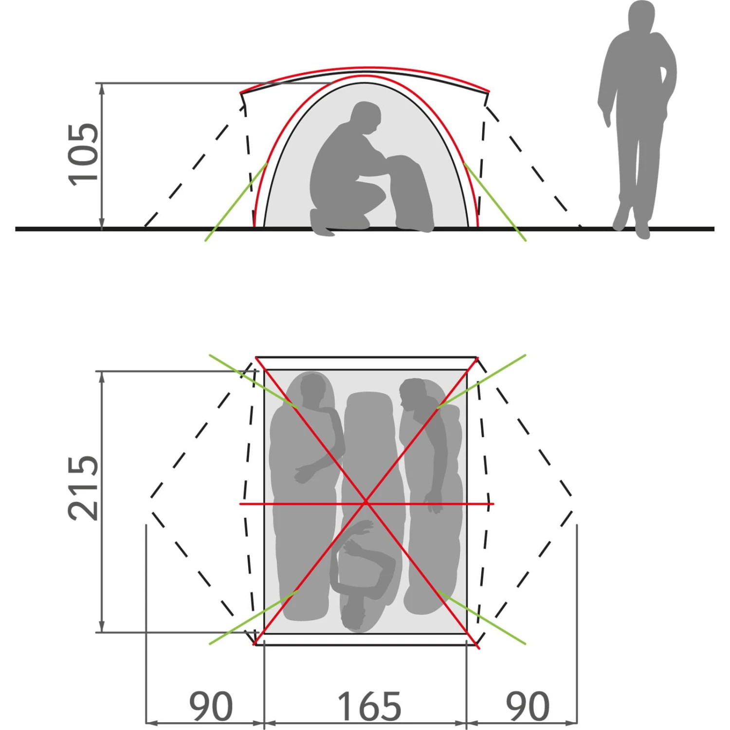 VAUDE Campo 3P - Drei-Personen-Zelt â Bild 4