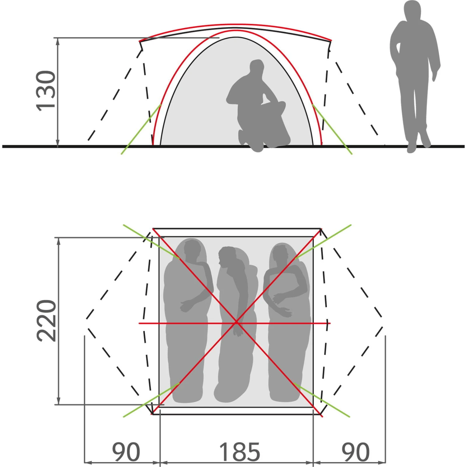 VAUDE Campo Grande 3-4P - Zelt â Bild 5