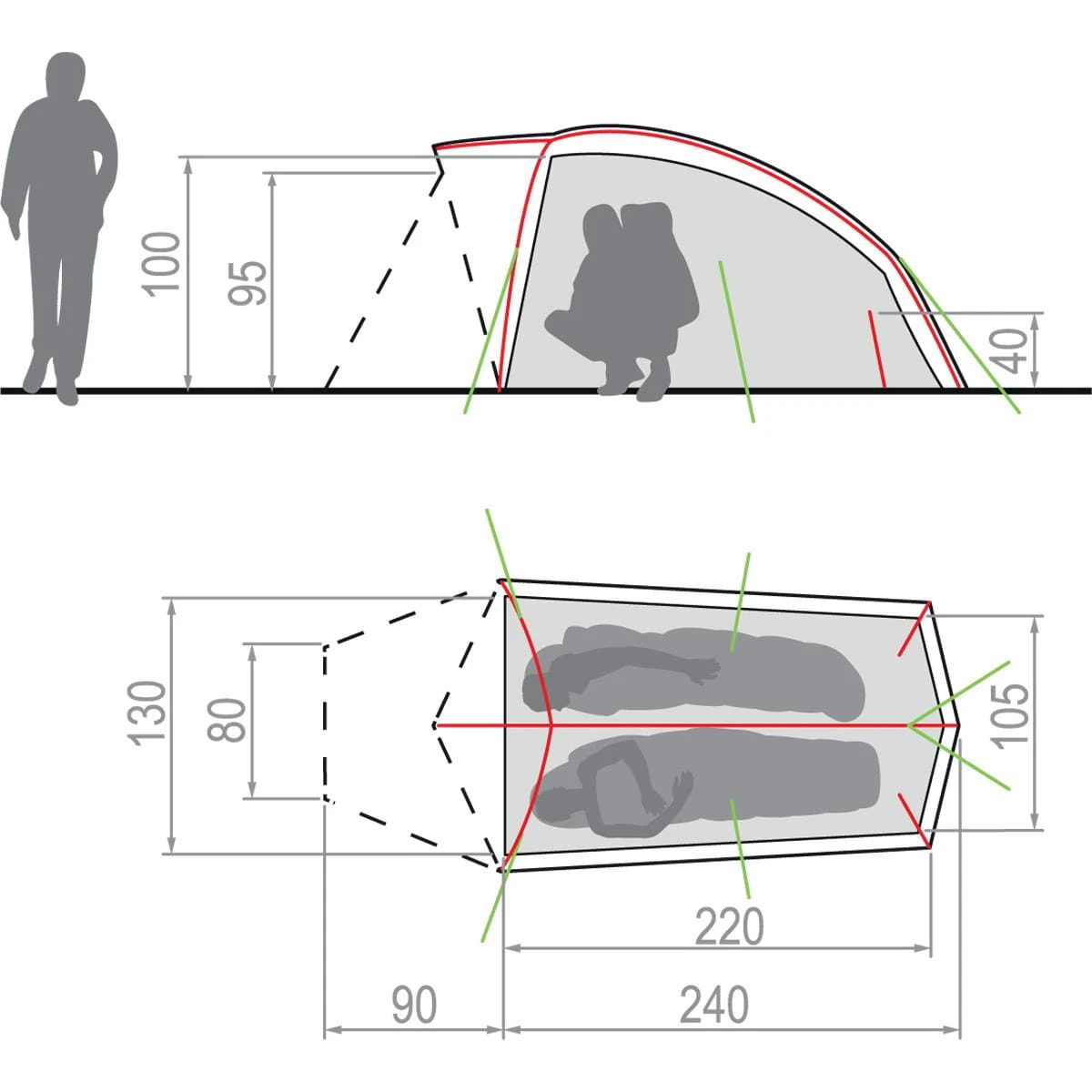 VAUDE Hogan UL 2P - Zelt â Bild 2